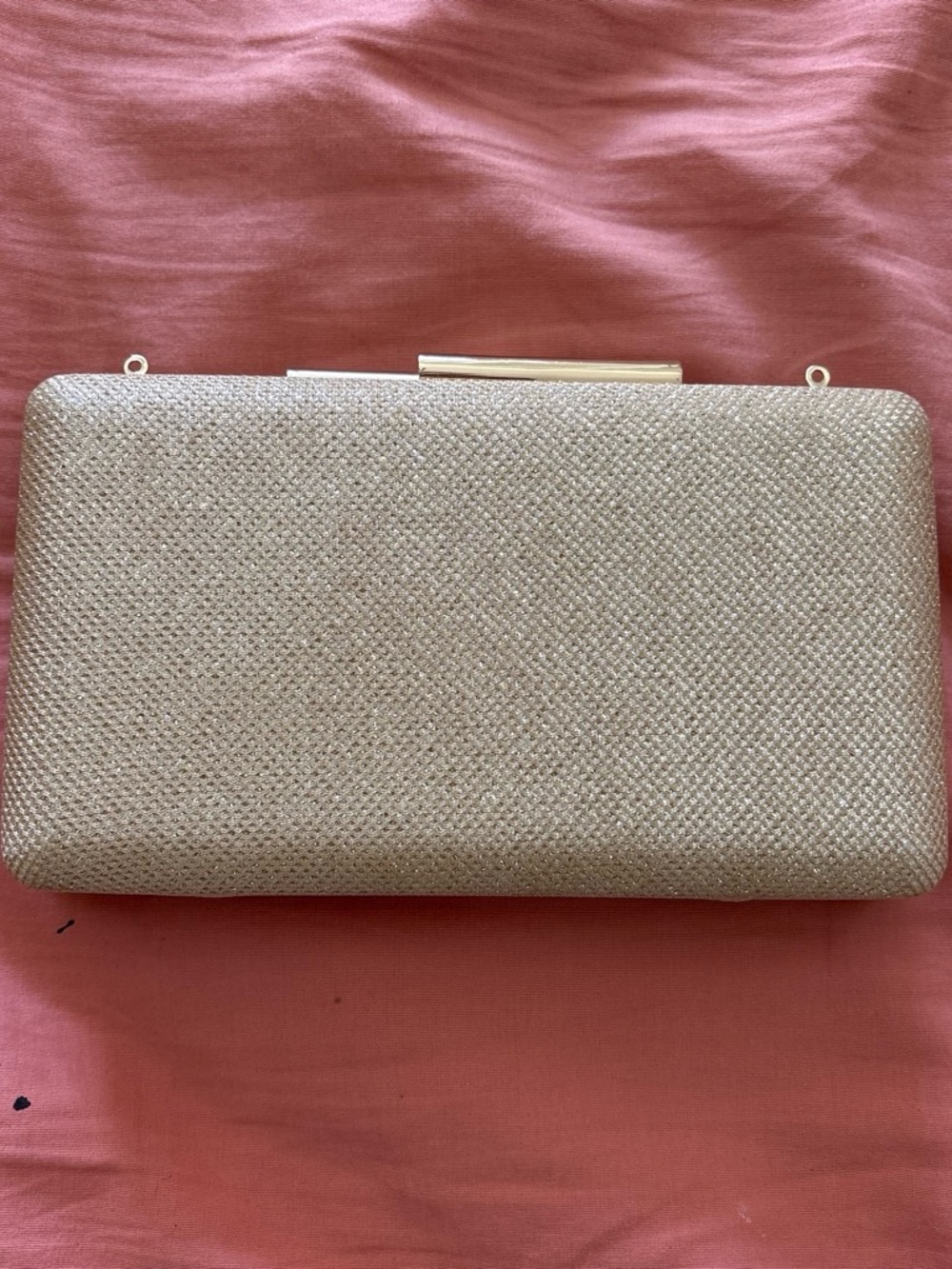 Windsor Metallic Gold Textured Evening Clutch